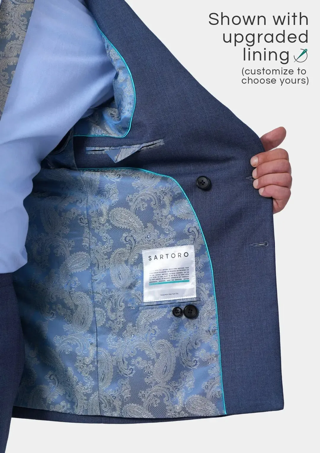 Waverly Midnight Blue Prince of Wales Suit