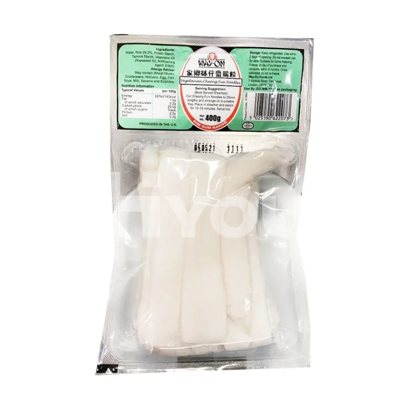 Way On Vegetarain Cheong Fun Noodles 400g ~ 恵康 家鄉砵仔齋腸粉 400g