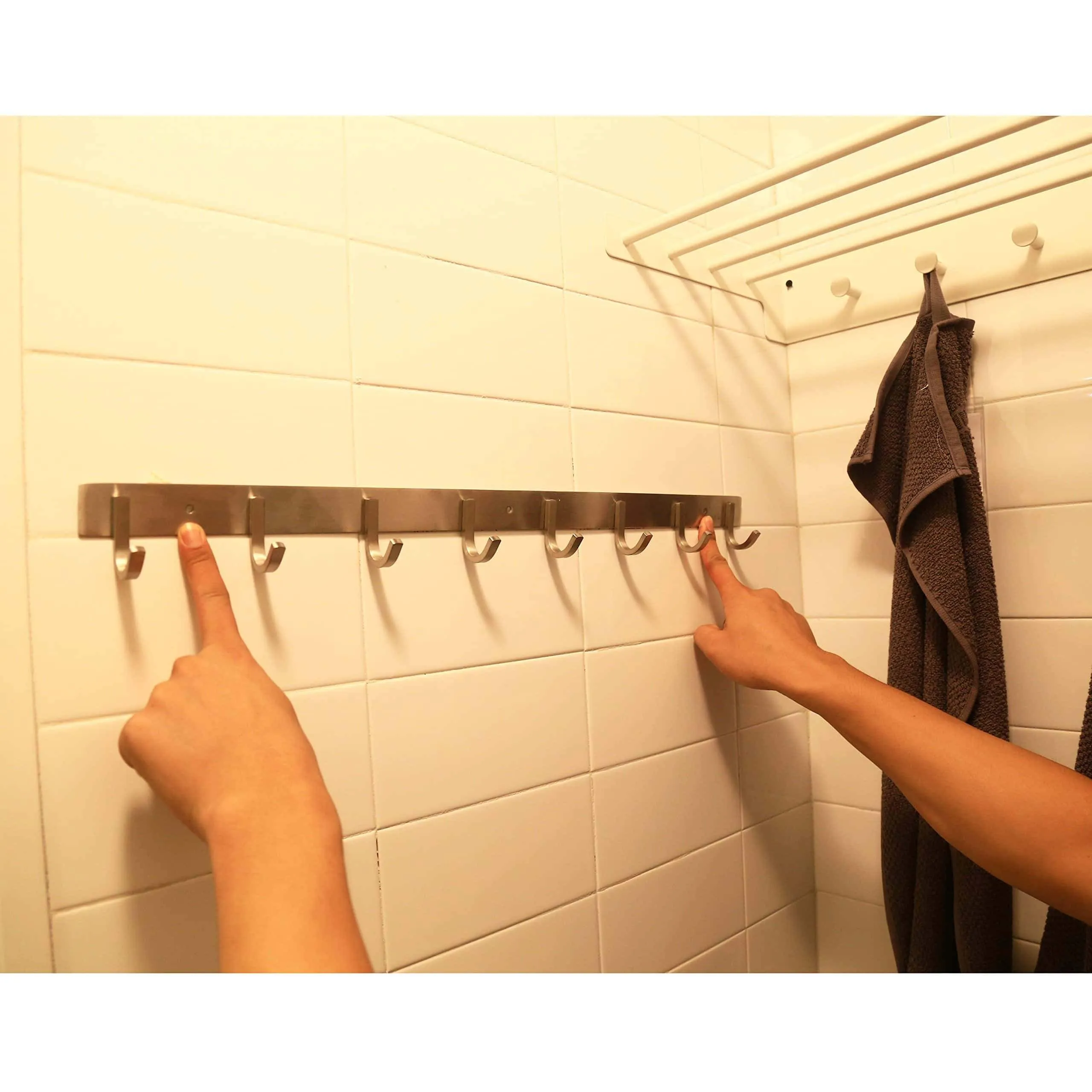 WEBI 2 Pack Coat Hat Hook, Heavy Duty Stainless Steel 304 Hook Rail Bath Robe Clothes Hanger Rack Towel Holder Home Storage for Office, Kitchen, School, Entryway, Bathroom, Wall Mounted