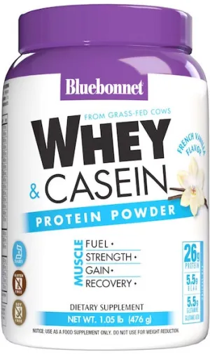 Whey and Casein Protein Powder, Natural French Flavor, lbs