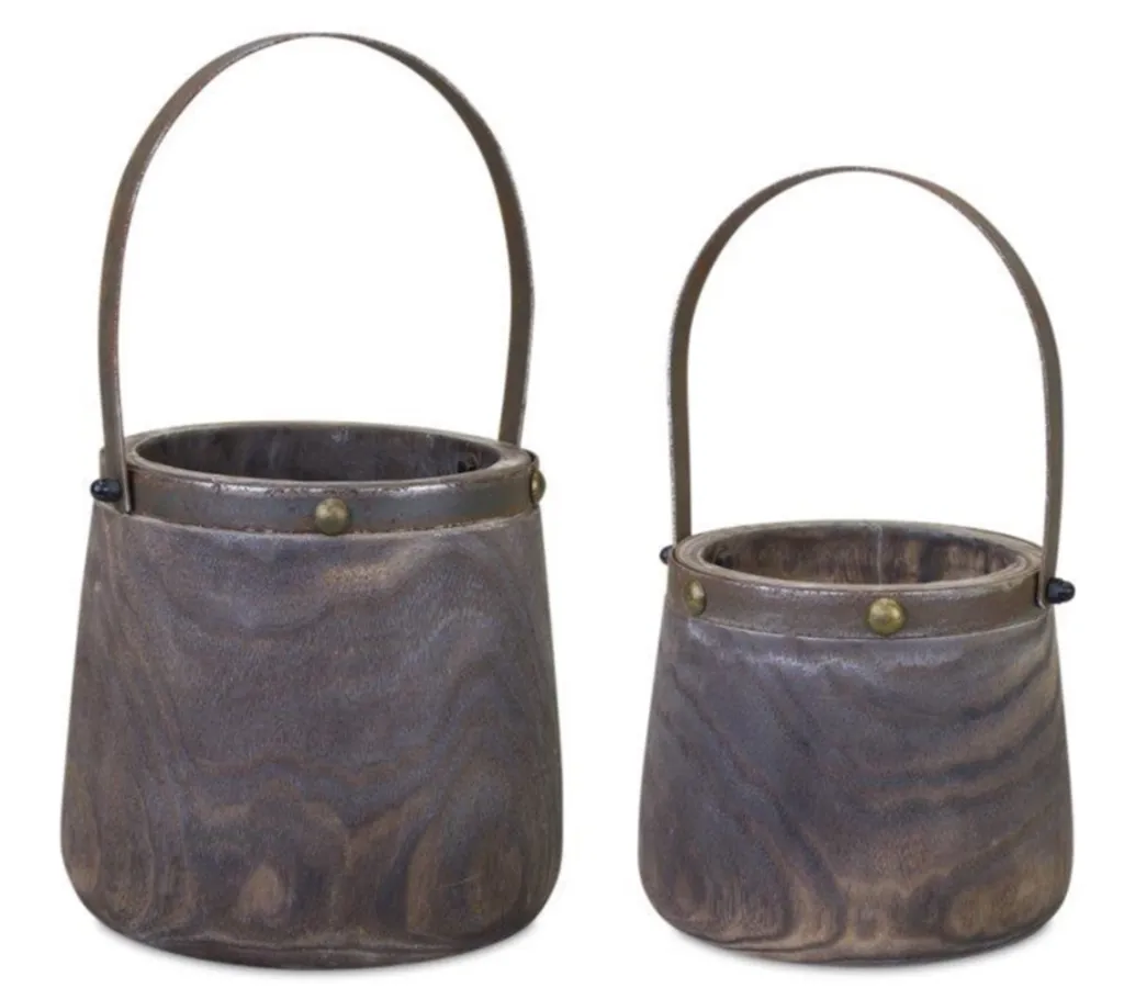 Wood & Metal Pail