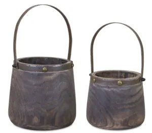 Wood & Metal Pail