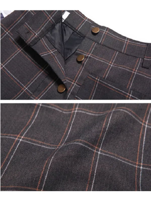 wool buttoned skirt
