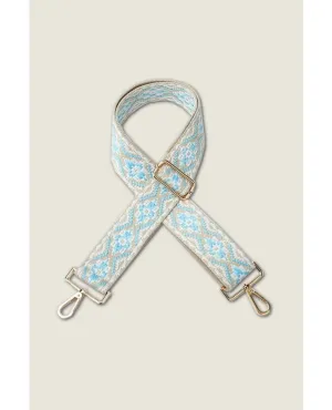 Woven Purse Shoulder Strap Light Blue