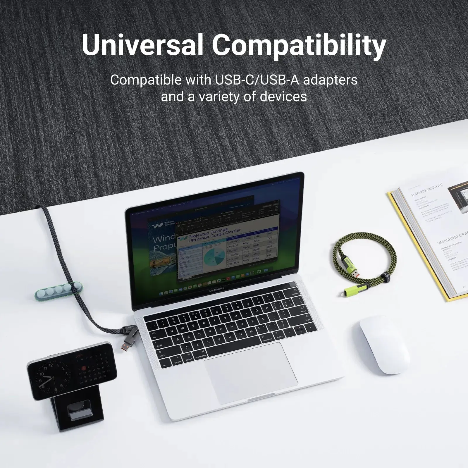 xCool Cable Monster 4-in-1 100W USB-C Charging Cable with Interchangeable Connectors
