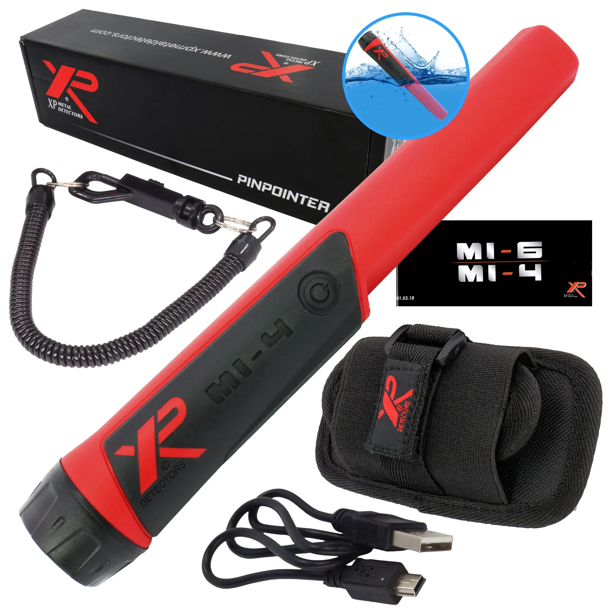 XP Deus Metal Detector w/ MI-4 Pinpointer, WS4 Backphone, Remote & 2 X35 Coils