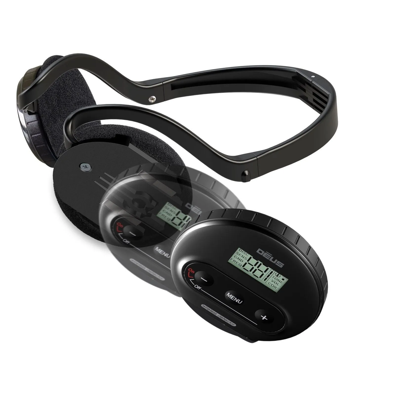 XP Deus Metal Detector w/ MI-4 Pinpointer, WS4 Backphone, Remote & 2 X35 Coils