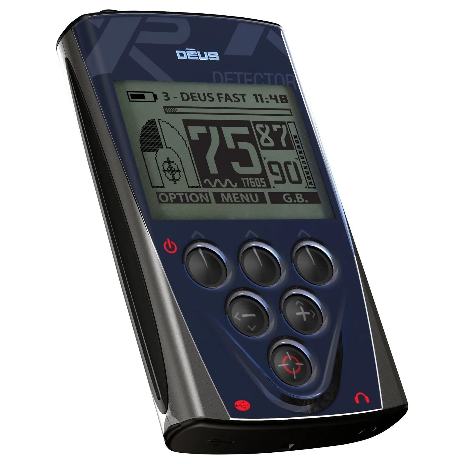 XP Deus Metal Detector w/ MI-4 Pinpointer, WS4 Backphone, Remote & 2 X35 Coils