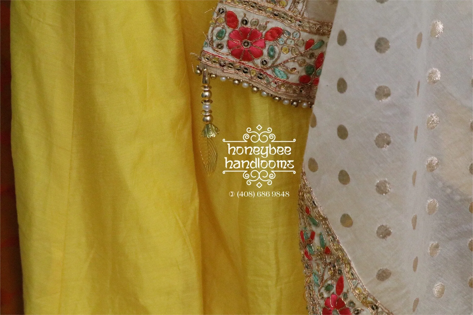 Yellow kameez | salwar with duppatta | Indian Designerwear | Indian Bridal Dress | salwar suit | kameez |HoneyBee Handlooms