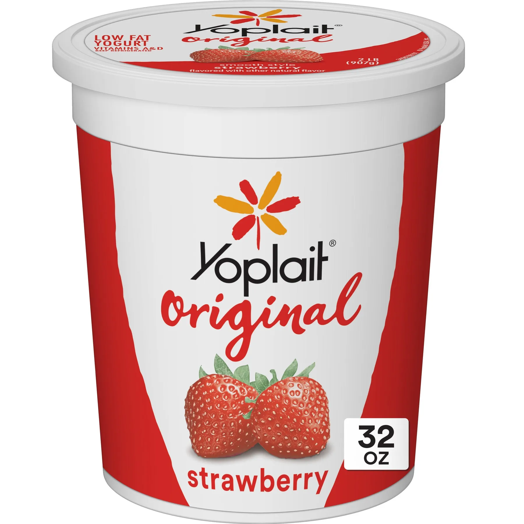Yoplait Oringinal Strawberry Low Fat Yogurt 2lb