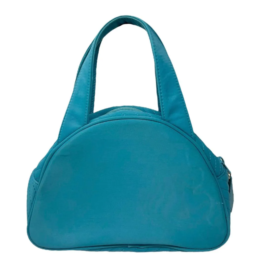 YSL Blue Nylon Top Handle Bag